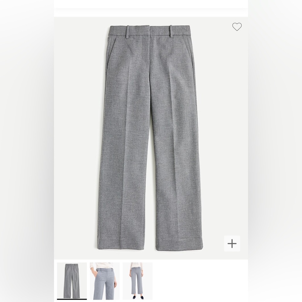 Jcrew Peyton wide leg crop pants heather gray 6P. Style J5676